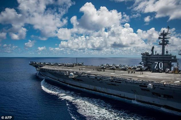 Nhật, Mỹ diễn tập hải quân chung gần bán đảo Triều Tiên. Ảnh: AFP