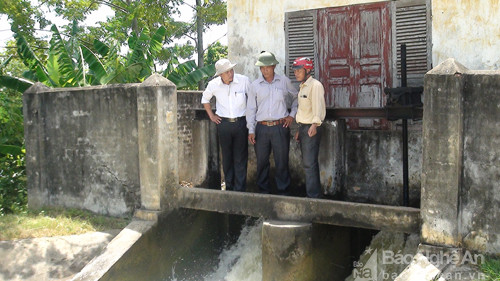 Xí nghiệp thủy lợi Quỳnh Lưu túc trực lấy nước sản xuất hè thu