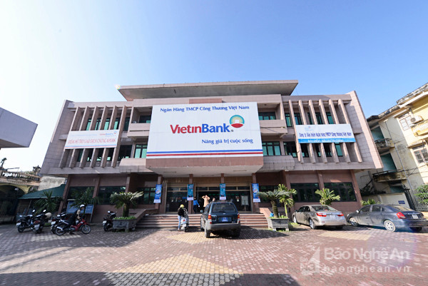 Ngân hàng VietinBank - Chi nhánh TP. Vinh. Ảnh: S.M
