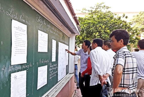 Quỳ Hợp có 1.483 em thi vào lớp 10 THPT năm học 2017-2018. Ảnh: Phan Giang