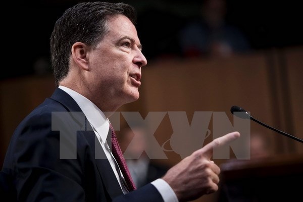 Cựu Giám đốc Cục Điều tra Liên bang Mỹ (FBI) James Comey. (Nguồn: AFP/TTXVN)