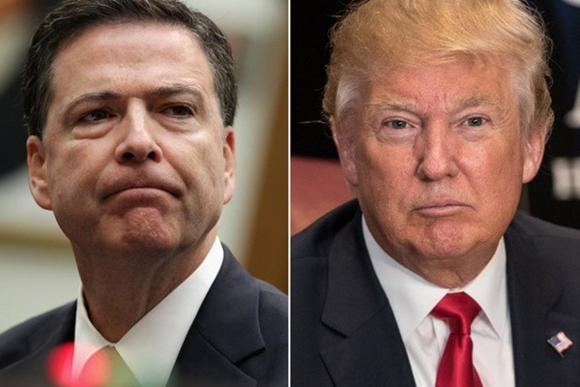 Cựu giám đốc FBI Comey và Tổng thống Mỹ Donald Trump. (Nguồn: nypost.com)