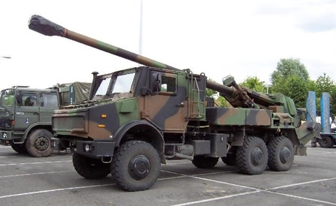 Pháo tự hành CAESAR 155 mm của Quân đội Pháp do Tập đoàn Nexter sản xuất