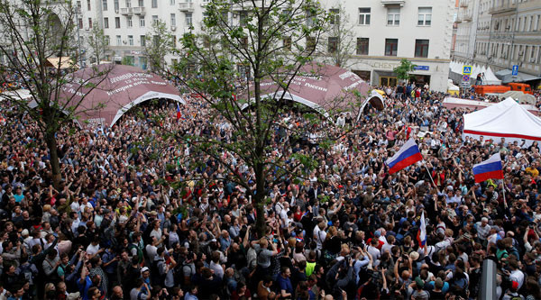 biểu tình, biểu tình ở Nga, biểu tình Moscow, Nga, Putin
