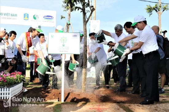 Chương trình Quỹ 1 triệu cây xanh cho Việt Nam của Vinamilk đang được triển khai ở nhiều tỉnh, thành trên cả nước.