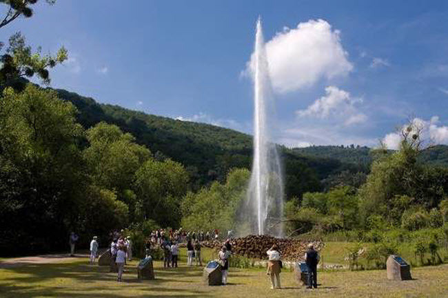 Nằm trong khu bảo tồn thiên nhiên Namedyer Werth ở Andernach, Geysir Andernach là một trong những mạch nước phun độc đáo nhất thế giới. Mạch nước này không phải tự nhiên mà hình thành trong quá trình khoan thăm dò địa chất vào năm 1903 và nước phun lên rất lạnh. Tia nước mạnh nhất có để đạt độ cao lên tới 64m.