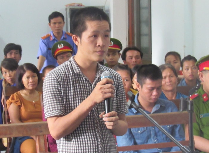 Lê Duy Linh tại phiên tòa. Ảnh: Anh
