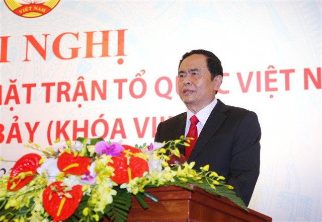 Ông Trần Thanh Mẫn, Tân Chủ tịch MTTQ Việt Nam khóa VIII. Ảnh: Thành Trung/Đại đoàn kết. 