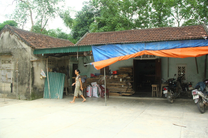 Ngôi nhà của chị Trịnh Thị Minh ở xã Đồng Văn (Thanh Chương), 1 trong 12 lao động bị công ty nợ tiền. Ảnh: Tiến Hùng