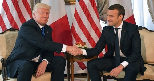 Tổng thống Mỹ Donald Trump và người đồng cấp Pháp