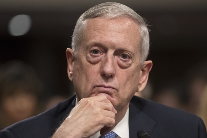 Bộ trưởng Quốc phòng Mỹ James Mattis. Ảnh: AP