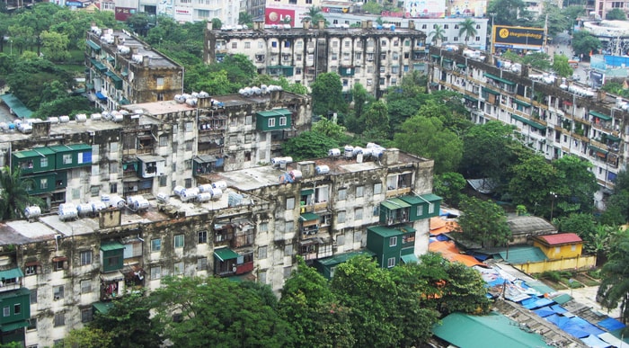 Những khu chung cư Quang Trung (TP. Vinh). Ảnh: Nhật Lân