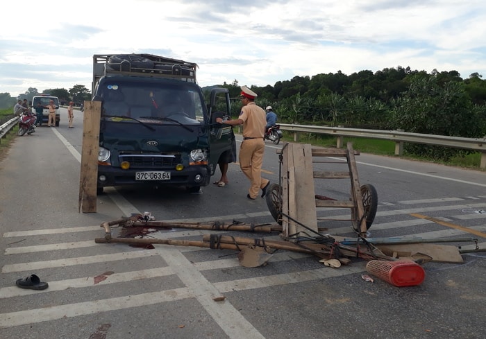 Hiện trường vụ tai nạn. Ảnh: Thảo Nguyên