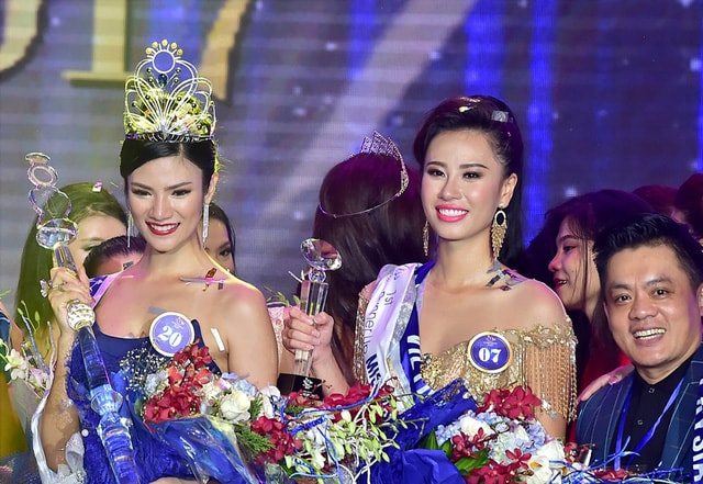 Nuttanan Naree (trái) lên ngôi Hoa hậu, còn Huỳnh Thị Yến Nhi trở thành Á hậu 1.