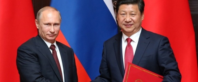 Nhà lãnh đạo Nga Vladimir Putin và ông Tập Cận Bình 