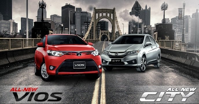 Toyota Vios và Honda City cùng là hai chiếc xe ô tô giá rẻ đáng mua nhất ở thời điểm hiện tại. Ảnh minh họa