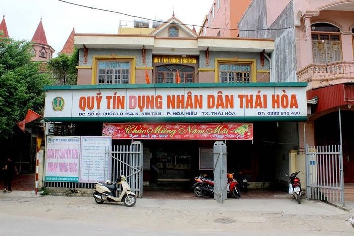 Quỹ Tín dụng nhân dân TX. Thái Hòa đang hoạt động bình thường.