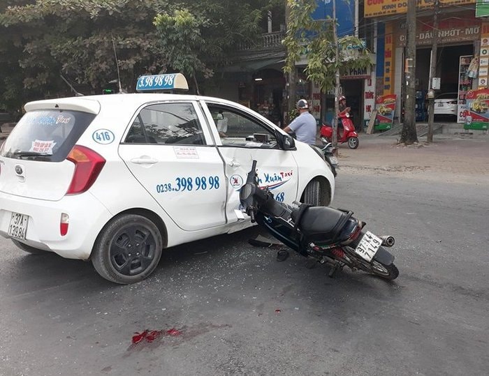 Hiện trường vụ tai nạn. Ảnh: Thảo Nguyên