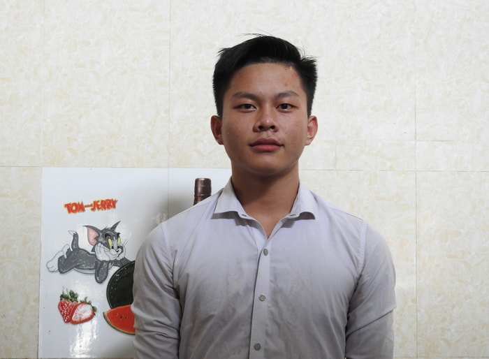 Chân dung chàng trai điểm 10 môn Lịch sử Nguyễn Hoàng Long Vũ. Ảnh: Diện Nguyễn