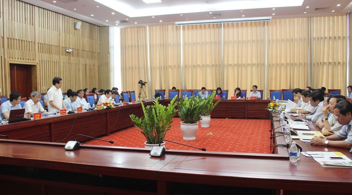 Toàn cảnh buổi làm việc. Ảnh: Phước Anh