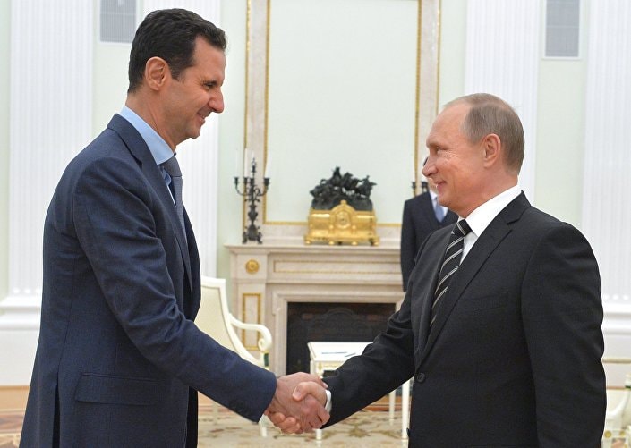 Tổng thống Nga Vladimir Putin và Tổng thống Syria Bashar Assad