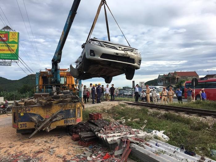 Hiện trường vụ tai nạn đường sắt vào ngày 4/7 tại xã Nghi Yên (Nghi Lộc) làm 2 người chết, 2 người bị thương. Ảnh tư liệu