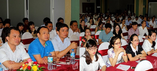 Hơn 300 doanh nhân của các doanh nghiệp trên địa bàn Nghệ An tham gia hội thảo. ẢNh: Nguyên Nguyên