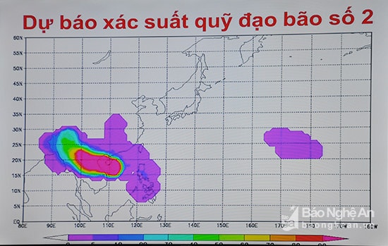 dự báo bão số 2. Ảnh: TH