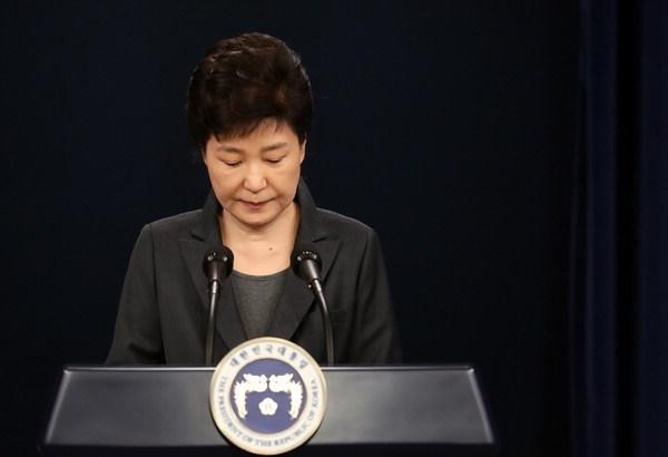 Cựu Tổng thống bị phế truất Park Geun-hye. Ảnh: AP
