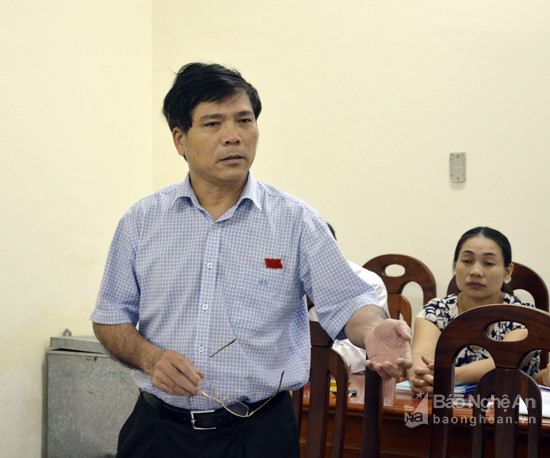 Theo ông Nguyễn Hoài An - Chủ tịch UBND Thành phố Vinh: Bảo vệ môi trường trước hết cần nêu cao trách nhiệm của các phường, xã. Ảnh Thanh Lê