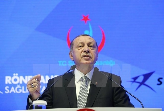 Tổng thống Thổ Nhĩ Kỳ Recep Tayyip Erdogan. (Nguồn: EPA/TTXVN)