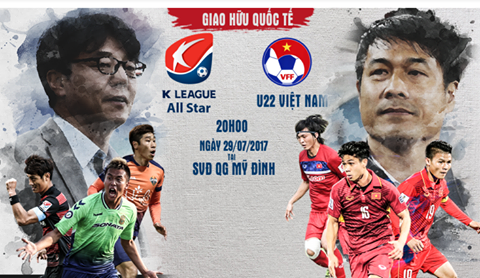 K-League All Stars sẽ đá giao hữu với đội U22 Việt Nam lúc 20h00 ngày 29/7 trên Sân vận động quốc gia Mỹ Đình. Ảnh: Internet
