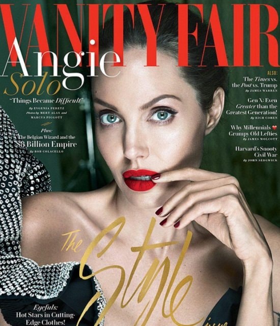 Angela Jolie xuất hiện trên bìa tạp chí Vanity Fair.