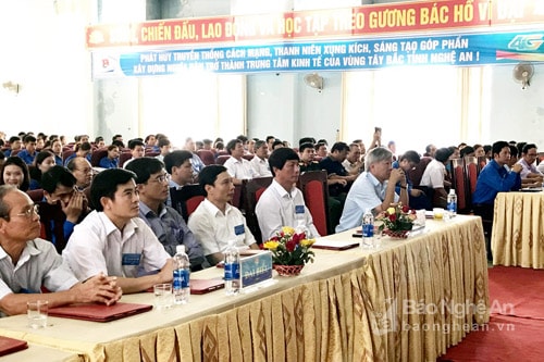 Các đại biểu tham dự Đại hội Huyện đoàn Nghĩa Đàn. Ảnh: Minh Thái