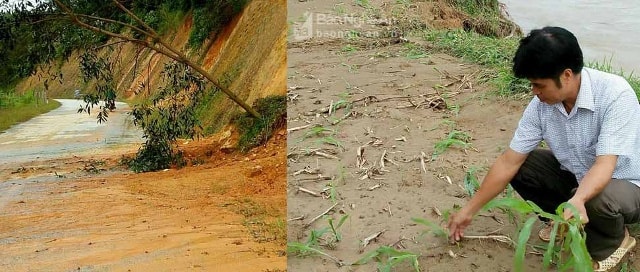 Lũ quét gây thiệt hại sau bão ở Thanh Chương. Ảnh: Đình Hà