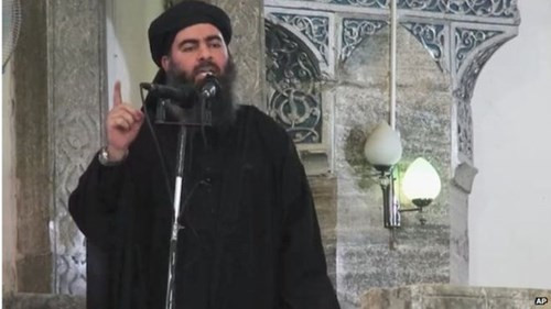 Chân dung thủ lĩnh tối cao của Nhà nước Hồi giáo (IS) Abu Bakr al-Baghdadi.