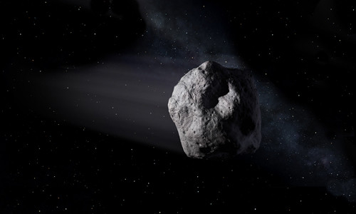 Đồ họa một tiểu hành tinh tiến gần Trái Đất. Ảnh: NASA.