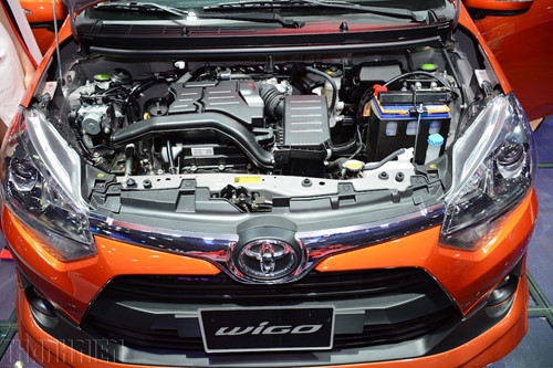 Động cơ có dung tích 1.0 lít trên Toyota Wigo kết hợp với hộp số tự động 4 cấp
