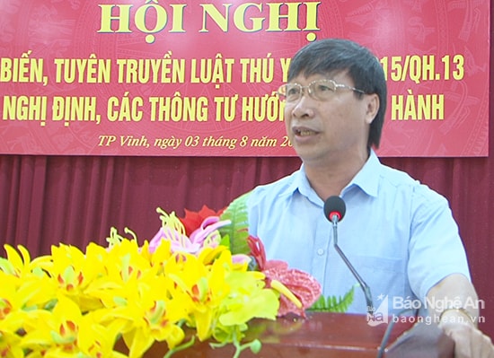 Ông Nguyễn Văn Lập, phó giám đốc Sở NN&PTNT khai mạc Hội nghị. Ảnh: Phú Hương