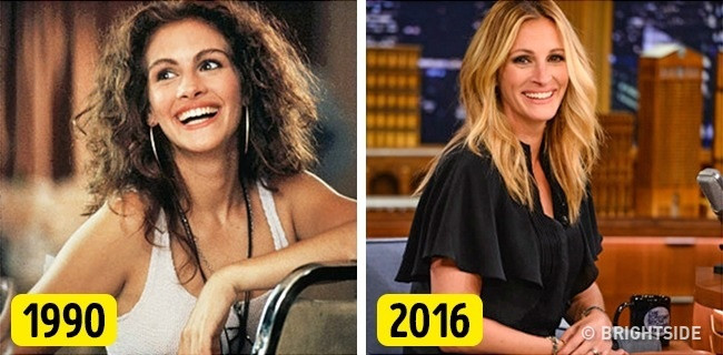 So với hình ảnh 26 năm trước, Julia Roberts dường như