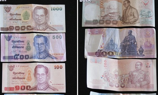 Tiền giấy Thái Lan.