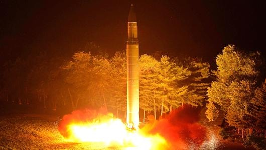 ICBM Hwasong-14 của Triều Tiên. Ảnh: AP