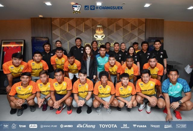 Chỉ có 17 cầu thủ U22 Thái Lan đã tập trung vào ngày hôm qua - Ảnh: FA Thailand