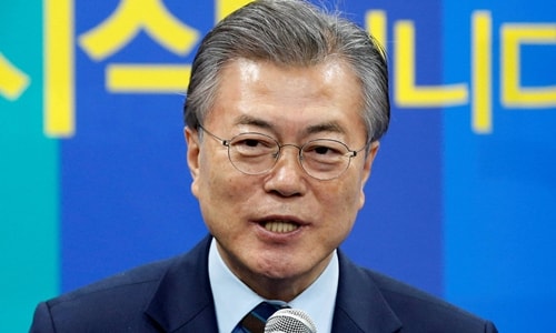 Tổng thống Hàn Quốc Moon Jae-in. Ảnh: REuters.