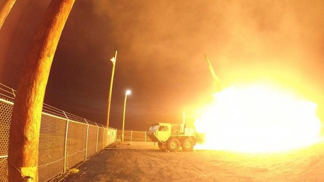 Vụ thử hệ thống THAAD tại Kodiak, Alaska (Mỹ) ngày 30/7. Ảnh: Reuters.