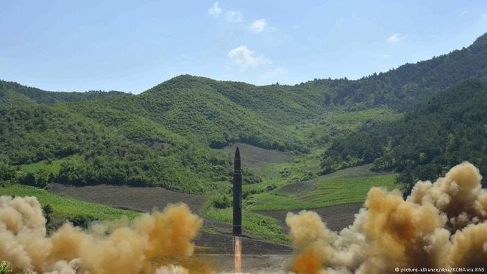 Triều Tiên đã thử 2 tên lửa đạn đạo liên lục địa hồi tháng 7. Ảnh KCNA