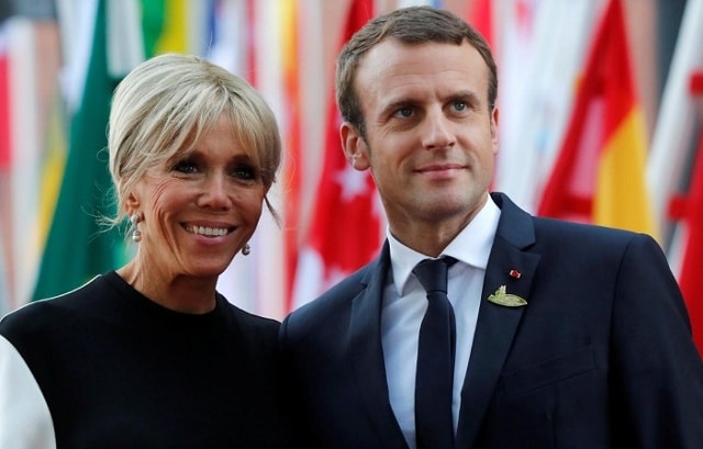 Tổng thống Pháp Emmanuel Macron và vợ Brigitte Macron tham dự hội nghị thượng đỉnh G20 tại Đức ngày 7-7-2017. Ảnh: Reuters