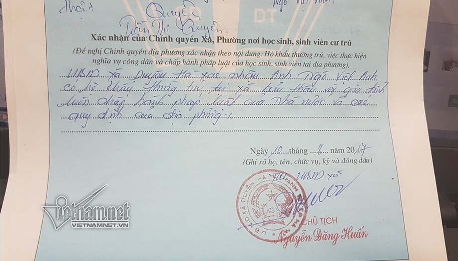 lý lịch, Hà Nội, thủ tục hành chính