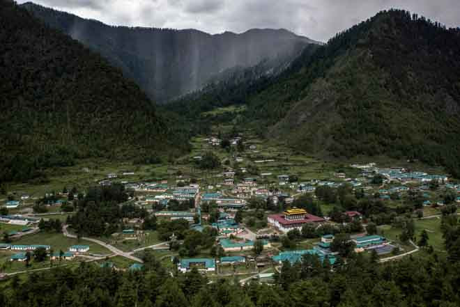 Trụ sở quân đội Ấn Độ ở Bhutan, gần điểm nóng tranh chấp với Trung Quốc.