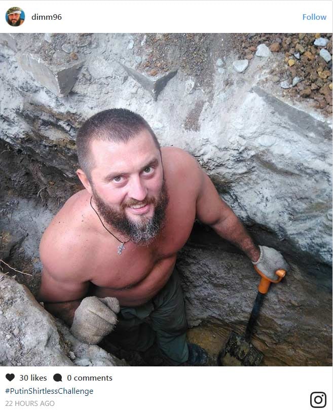 Putin, ngực trần, săn cá, Siberia